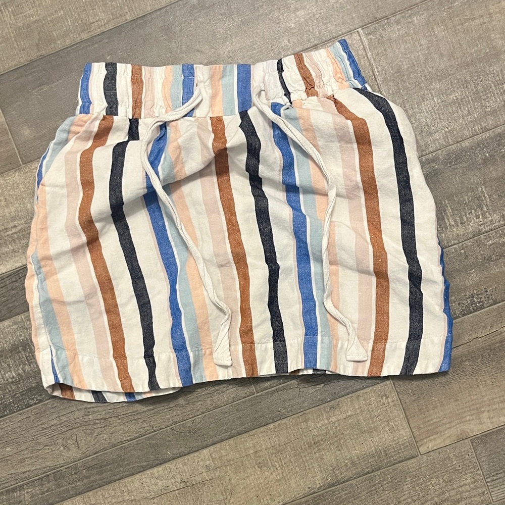 a new day Multicolor Striped Mini Skirt